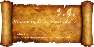 Vecsernyés Gusztáv névjegykártya