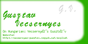 gusztav vecsernyes business card